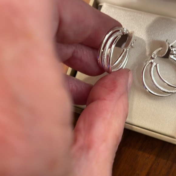 Pure 100 by Danecraft Triple Silver Hoops - Picture 3 of 4